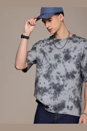 Roadster The Life Co. Tie and Dye Drop-Shoulder Sleeves Pure Cotton T-shirt