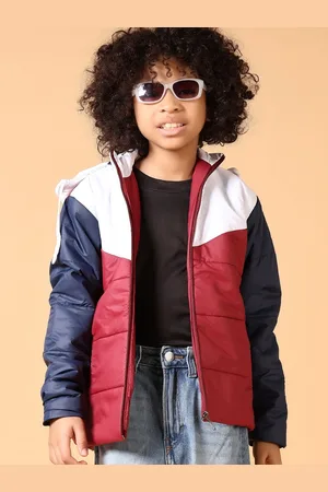 V-Mart Boys Hooded Colourblocked Cotton Casual Padded Jacket