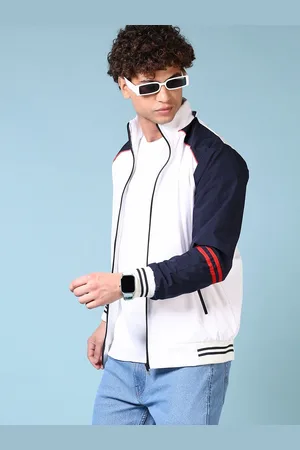 V-Mart Men Mock Collar Colourblocked Cotton Casual Bomber Jacket