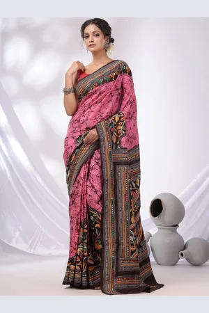Charukriti Tie and Dye Kantha Work Saree