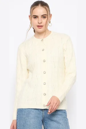 MADAME Women Cable Knit Cardigan