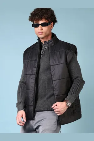 V-Mart Men Mock Collar Solid Cotton Casual Padded Jacket