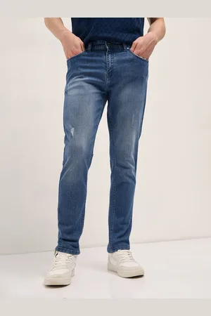 The Bear House Men Cotton Slim Fit Light Fade Jeans