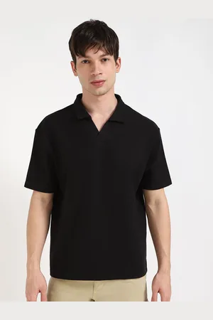 Calvin Klein Men Solid Polo Collar Cotton T-shirt