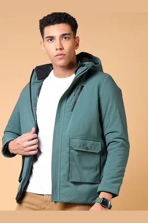 V-Mart Men Hooded Solid Cotton Casual Padded Jacket