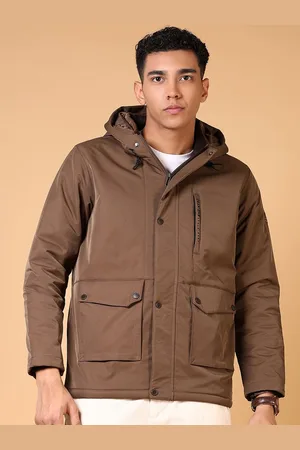 V-Mart Men Hooded Solid Cotton Casual Padded Jacket