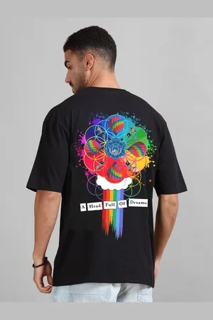 Bushirt Men Cold Play Graphic Printed Round Neck Cotton Relaxed Fit T-shirt