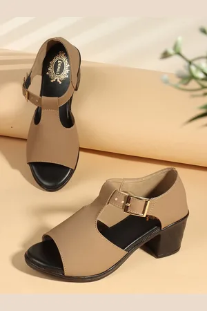 Denill Women Peep Toe Block Heel Sandal