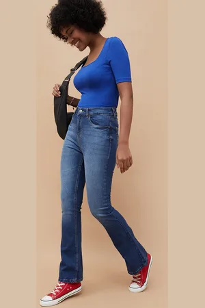 Lifestyle Women Bootcut Low Distress Heavy Fade Jeans