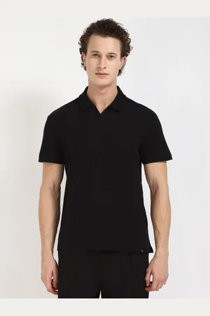 Calvin Klein Men Self Design Polo Collar Cotton T-shirt