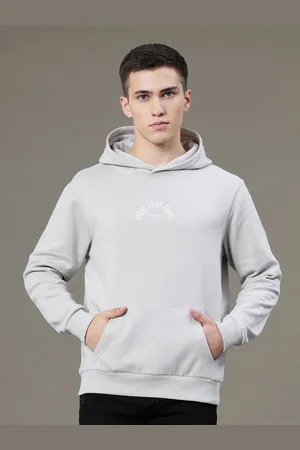 Red Tape Men Graphic Print Fleece Baggy Fit Hoodie