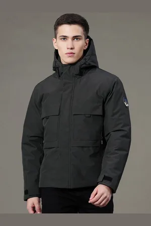 Red Tape Men Olive Solid Padded Jacket