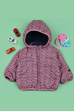 V-Mart Boys Hooded Graphic Printed Cotton Casual Padded Jacket