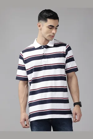 ColorPlus Polo Collar Striped T-shirt