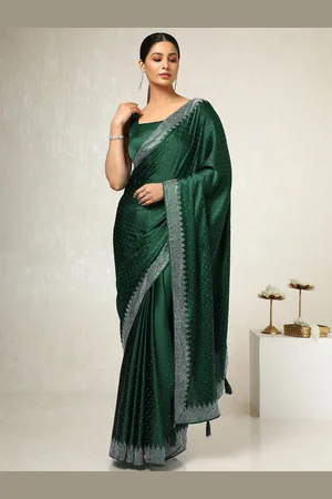 Soch Embellished Beads and Stones Satin Saree