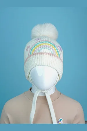 Little Surprise Box LLP Unisex Kids Self Design Woollen Beanie