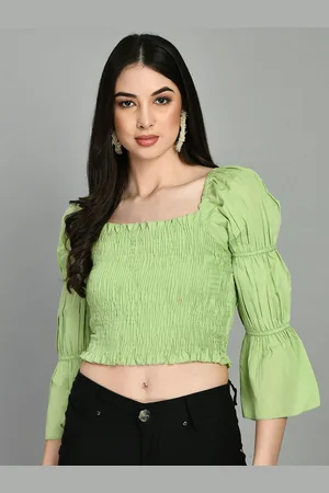 DressBerry Women Square Neck Fitted Crop Top
