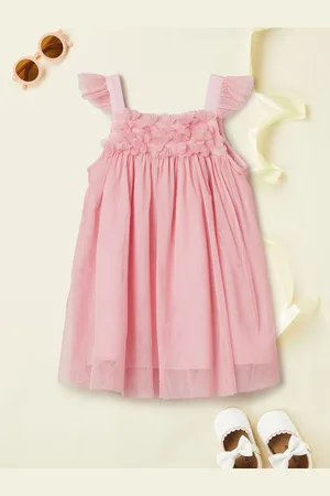 Max Collection Girls Flutter Sleeve A-Line Dress