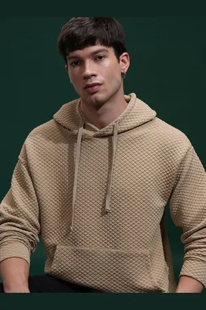 Highlander Men Self Design Hooded Sweatshirt
