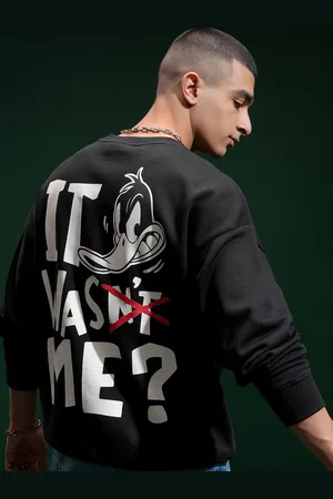 Highlander Warner Bros Daffy Duck Men Drop Shoulder Oversized Sweatshirt