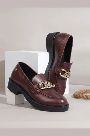 Nautica Women Leather Loafers With Metallic Detail