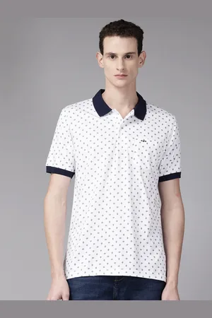 ColorPlus Micro Print Polo Collar Pure Cotton T-shirt