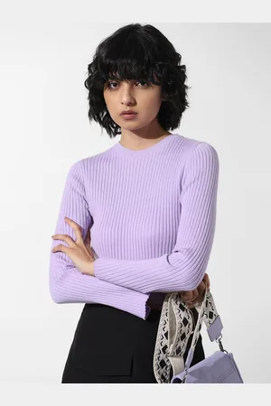 ONLY Round Neck Long Sleeves Cotton Slim Fit T-shirt