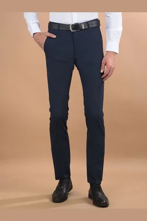 Canary London Men Smart Slim Fit Wrinkle Free Formal Trousers