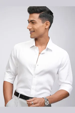 LocoMotive Premium Men Jacquard Textured Occasion Shirt