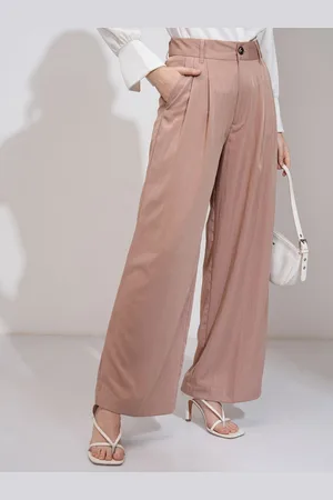 Tokyo Talkies Women Formal Pleated Wideleg Trouser