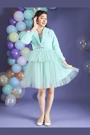Cherry & Jerry Girls Shirt Collar Fit & Flare Knee Length Dress