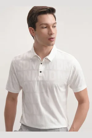 Highlander Men Typography Printed Polo Collar Cotton T-shirt