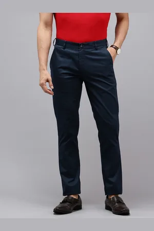 ColorPlus Men Contemporary Fit Pure Cotton Chinos Trousers