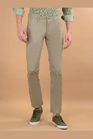 Canary London Men Smart Slim Fit Mid-Rise Wrinkle Free Chinos Trousers