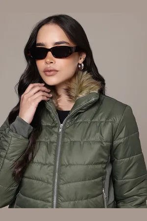 Roadster The Lifestyle Co. Faux-Fur Trim Puffer Jacket