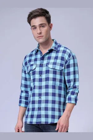 The Indian Garage Co Men Relaxed Fit Checked Dobby Textured Resortwear Shirt