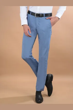 Canary London Men Smart Mid-Rise Slim Fit Wrinkle Free Formal Trouser
