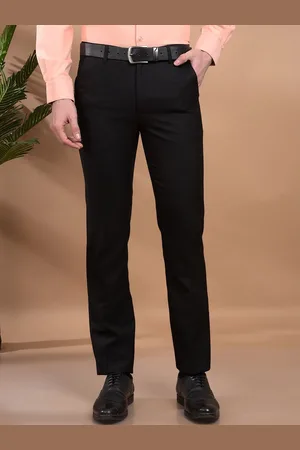 Canary London Men Smart Slim Fit Mid-Rise Wrinkle Free Formal Trousers