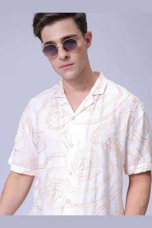 The Indian Garage Co Men Relaxed Fit Embroidery Resortwear Shirt