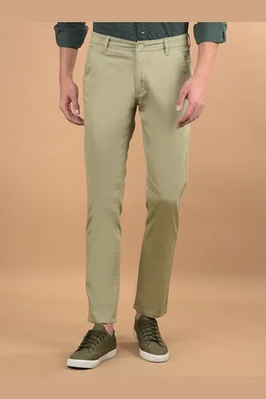 Canary London Men Smart Slim Fit Mid-Rise Wrinkle Free Chinos Trousers