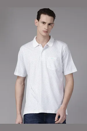 ColorPlus Micro Print Polo Collar Pure Cotton T-shirt