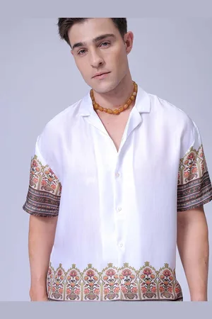 The Indian Garage Co Men Relaxed Fit Indie Printed Resortwear Shirt