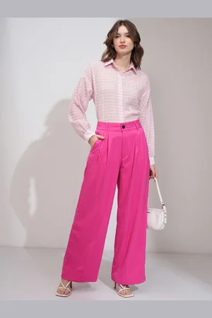 Tokyo Talkies Women Formal Pleated Wideleg Trouser