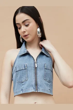 Lifestyle Women Shirt Style Crop Top