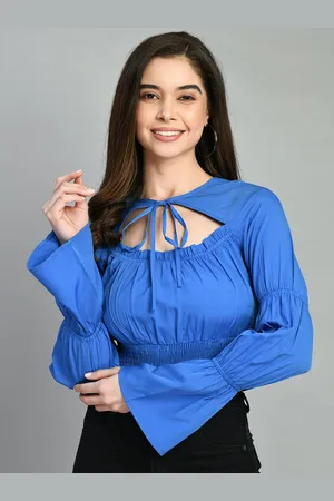 DressBerry Women Cinched Waist Crop Top