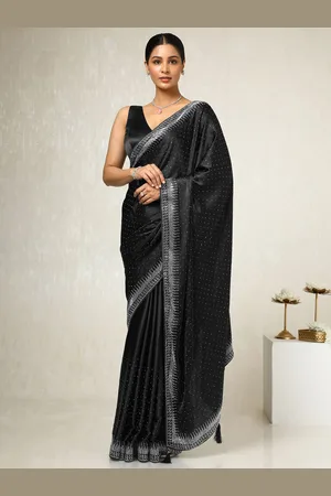 Soch Embellished Beads and Stones Satin Saree