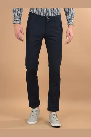 Canary London Men Smart Slim Fit Mid-Rise Wrinkle Free Chinos Trousers