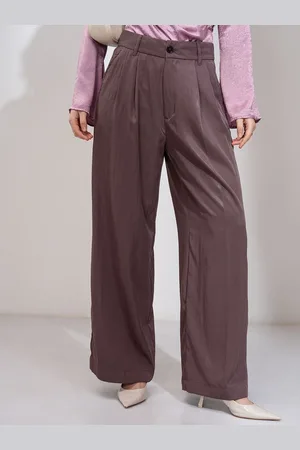 Tokyo Talkies Women Formal Pleated Wideleg Trouser