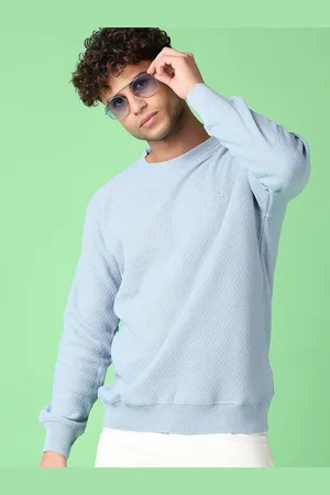 V-Mart Men Round Neck Self Design Pullover