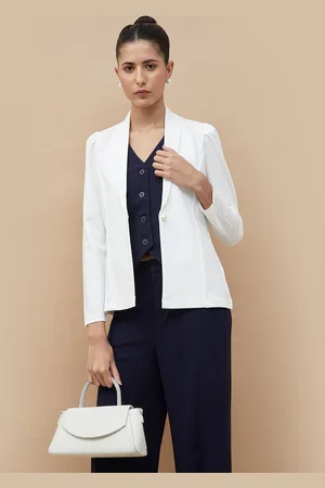 Lifestyle Women Shawl Collar Washed Solid Casual Tailored Jacket